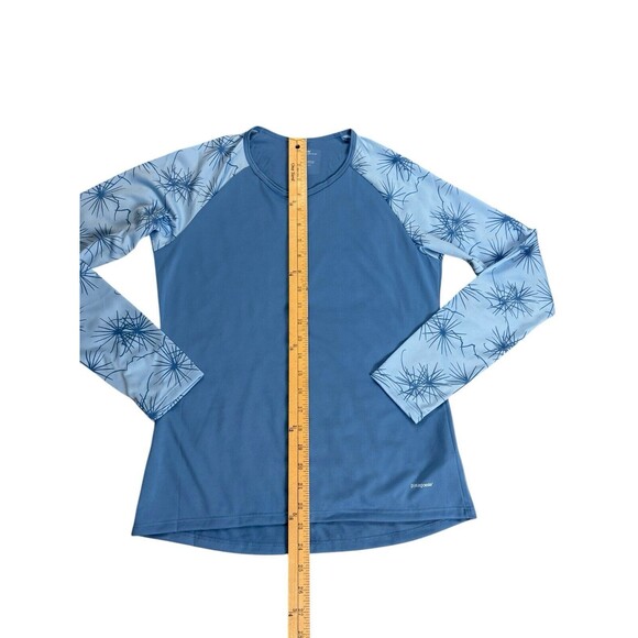 Patagonia Performance Base Layer Capilene Women's S Blue Geometric Long Sleeve - Picture 5 of 13